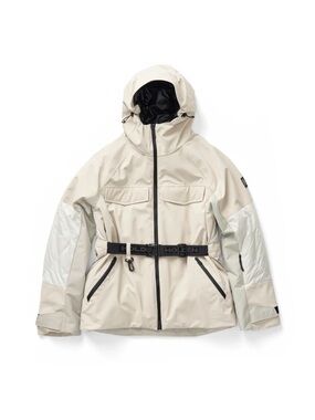 Holden Two-Tone Cream Ski parka jacket with Black Belt